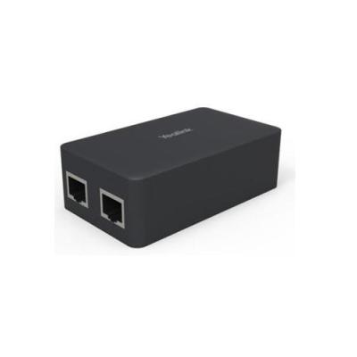 Yealink power supply adapter with two Ethernet ports, used for providing power and data connectivity to VoIP devices.