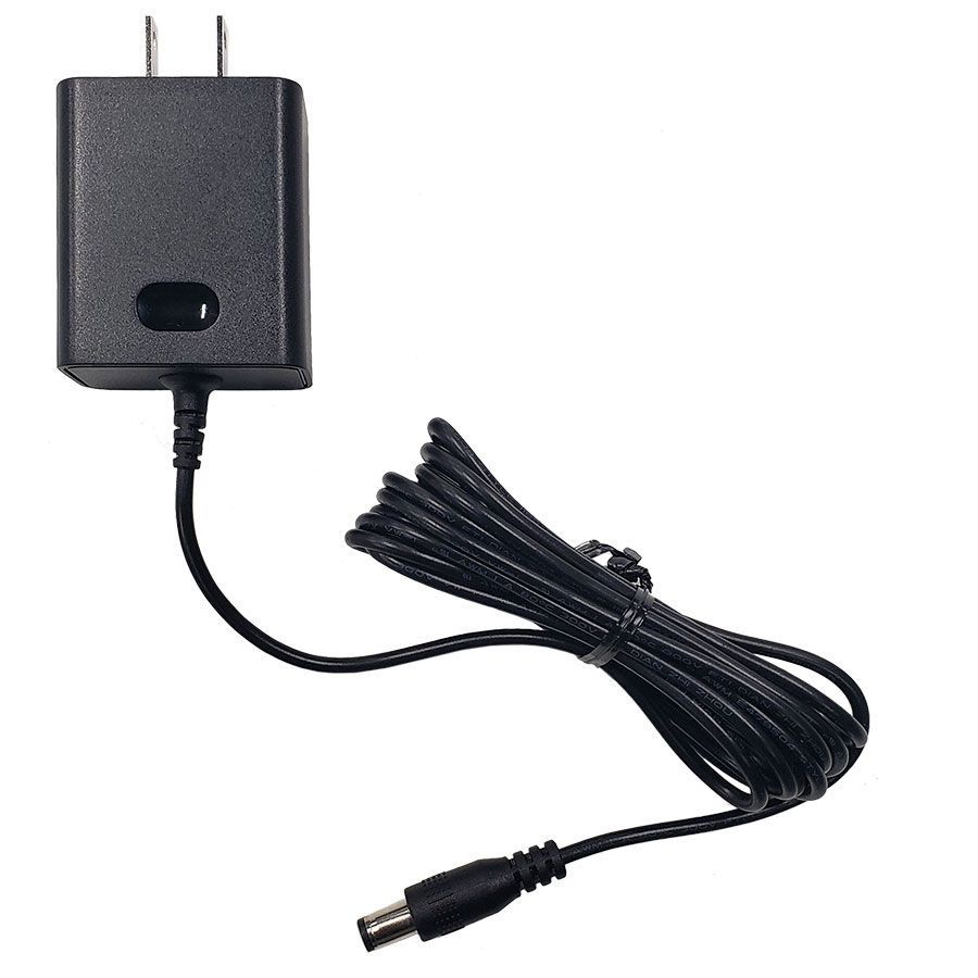 Yealink CP925 compatible power adapter with attached black DC power cable and standard wall plug.