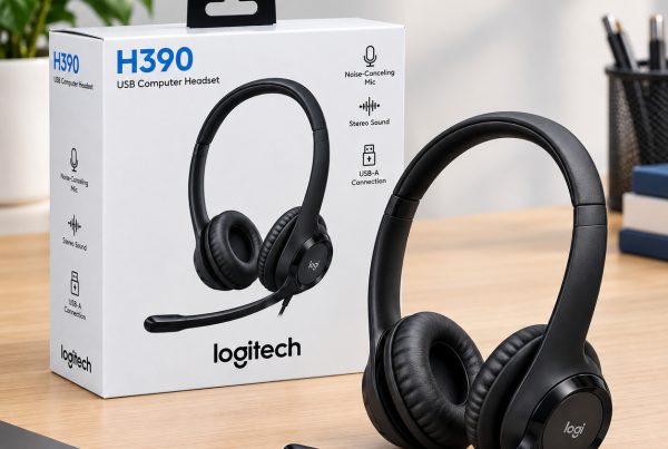 Logitech H390 USB Headset Noise-Canceling Microphone - Black